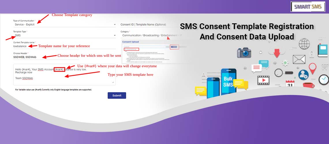 Sms Consent Template Registration And Consent Data Upload - smart5sms